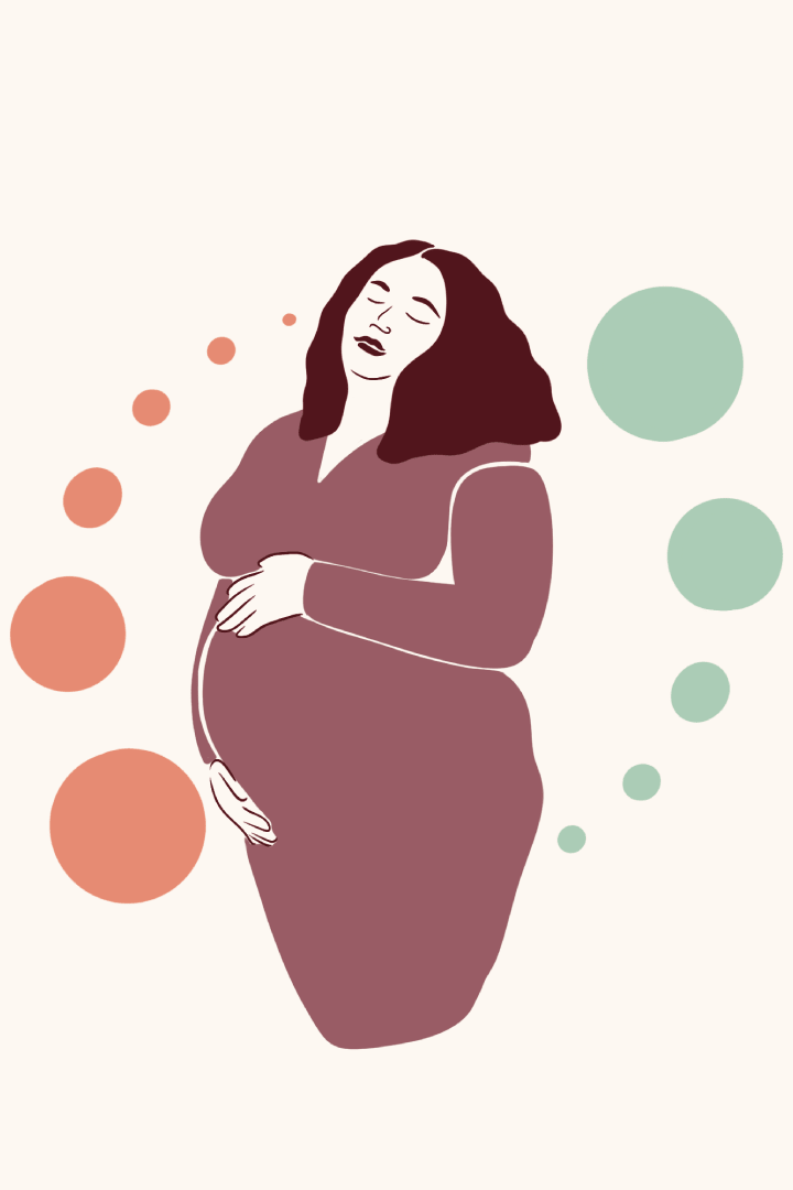 Dikke zwangere vrouw